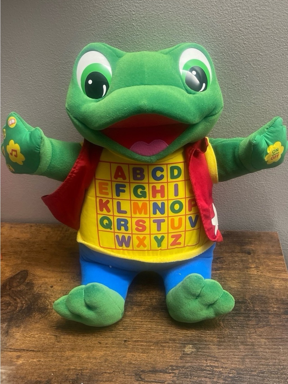 Green Alphabet Frog Plush Learning Toy - Interactive Kids Toy